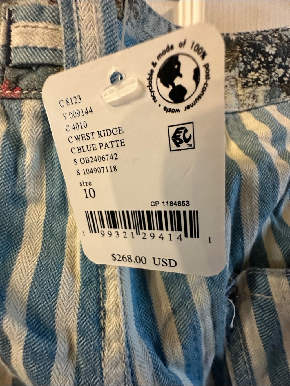 Free People Runyon Patched Craft Pants NWT Size 10 - Picture 5 of 5